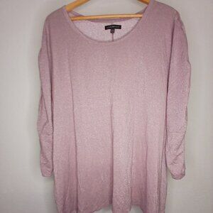 UEC Lane Bryant Soft Pink Shimmer Shoulder cinch top size 22/24